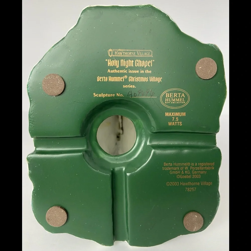 HAWTHORNE CHRISTMAS VILLAGE “RARE”-  HOLY NIGHT CHAPEL - Picture 7 of 15